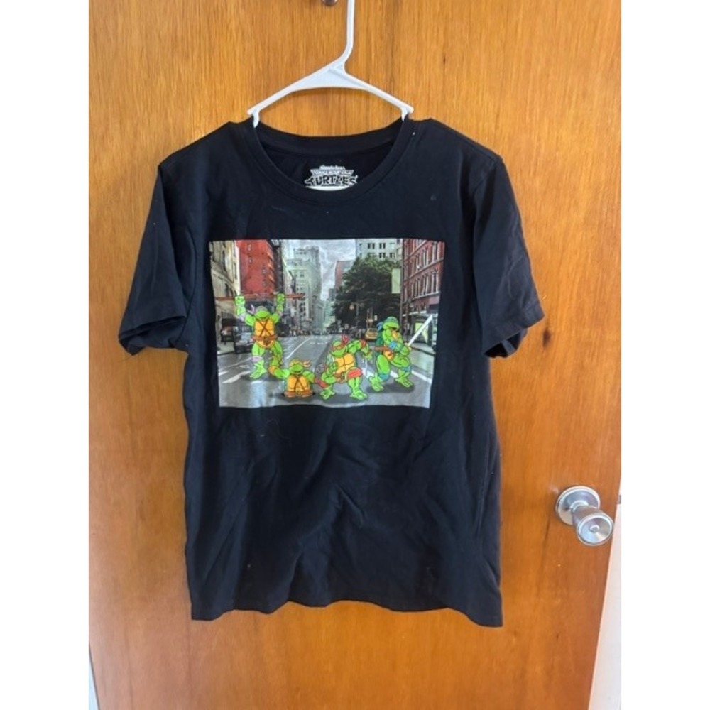 Nickelodeon Teenage Mutant Ninja Turtles Kids M Black Graphic T-Shirt TMNT 2023